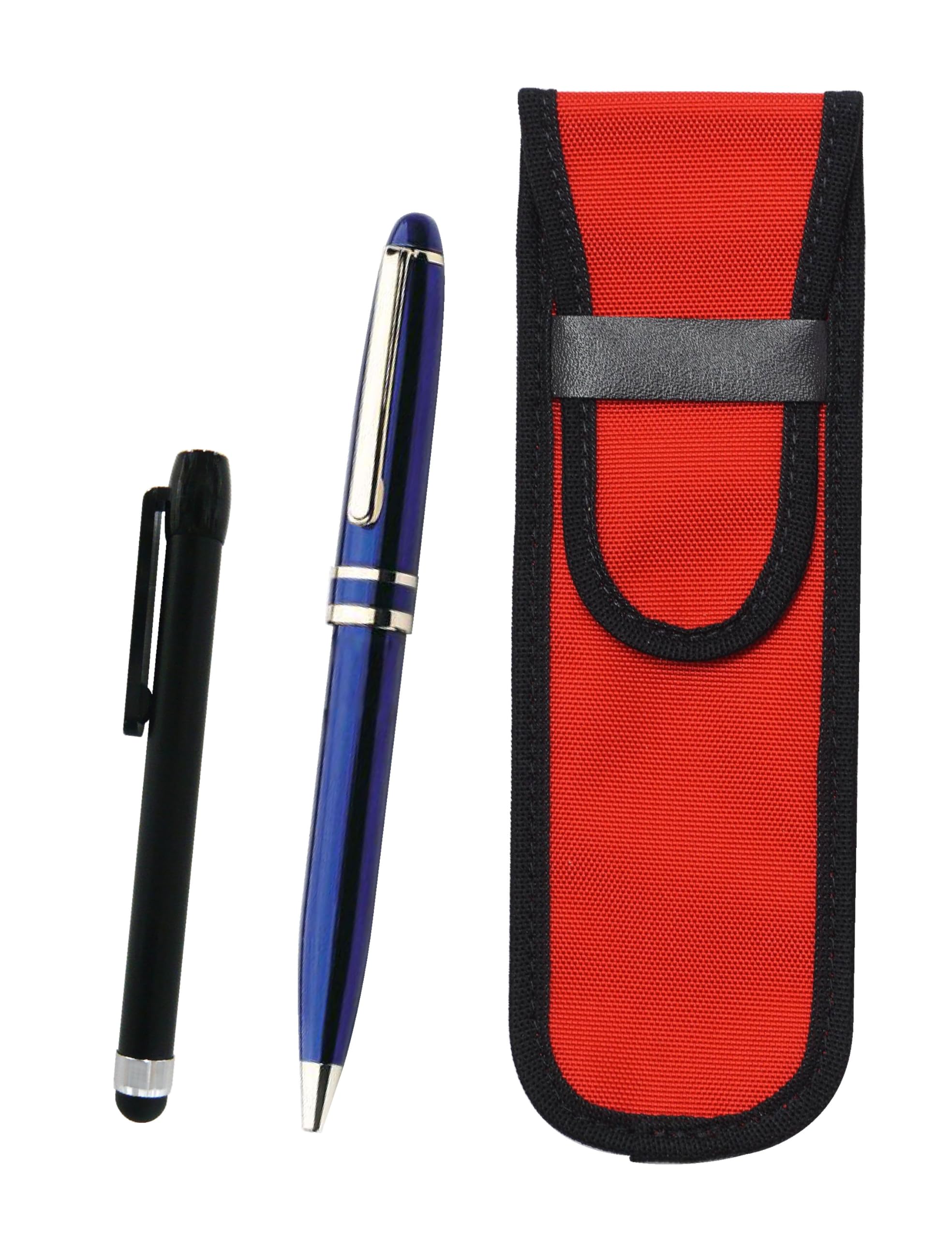 2 Pack Cloth Pencil Case Red Metal Touch Stick Black and Midnight Rotating Ballpoint Pen Set Blue NK02R-ALB-SA2002BP-L-2
2 Pack Cloth Pencil Case Red Metal Touch Stick Black and Midnight Rotating Ballpoint Pen Set Blue NK02R-ALB-SA2002BP-L-2