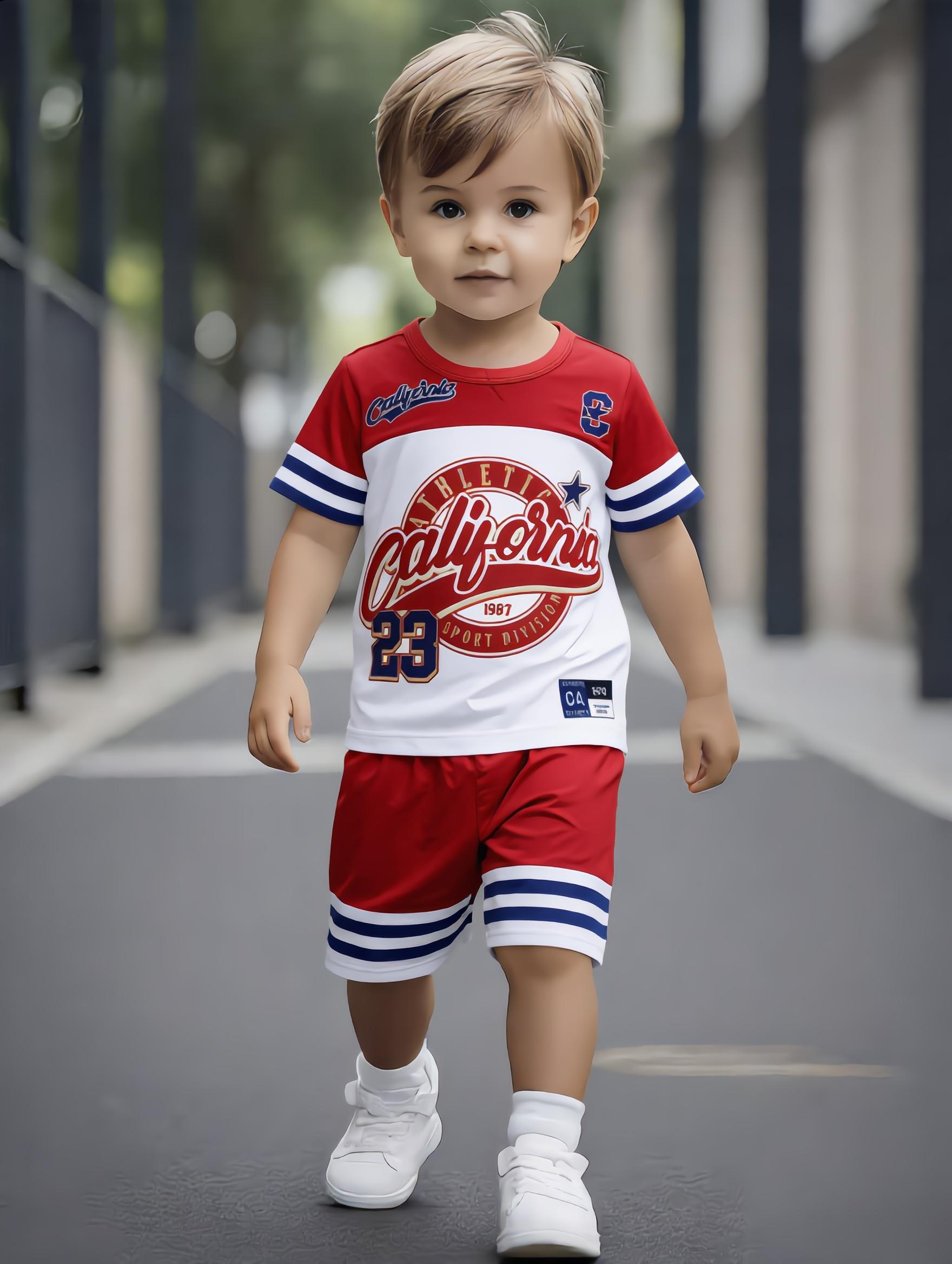 Toddler Boys Cool 23 Star Print 2-Piece Outfit, Summer Red & White Sporty Clothes for Kids, Perfect for Playwear & Outdoor 1-2Y красный
Toddler Boys Cool 23 Star Print 2-Piece Outfit, Summer Red & White Sporty Clothes for Kids, Perfect for Playwear & Outdoor 1-2Y красный