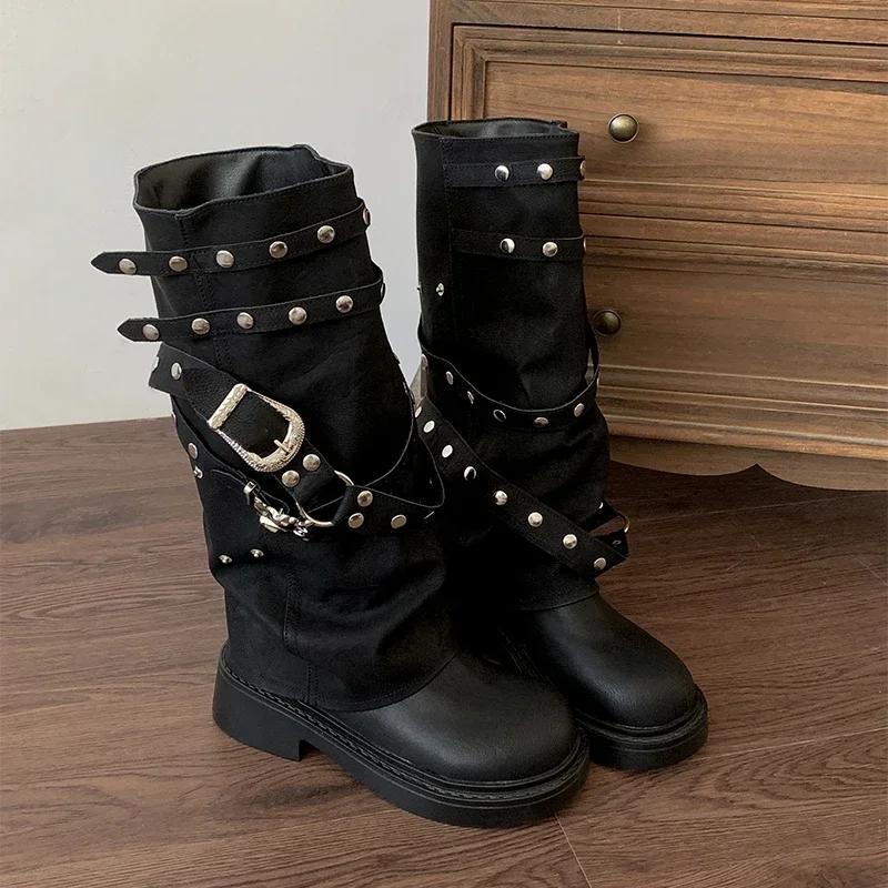 Дизайнерская Мода Заклепки Женские Брюки Штанины Высокие Сапоги Мода Панк Стиль Обувь Осень Зима Толстый Каблук Женские Рыцарские Длинные Ботильоны 40 чёрный
Дизайнерская Мода Заклепки Женские Брюки Штанины Высокие Сапоги Мода Панк Стиль Обувь Осень Зима Толстый Каблук Женские Рыцарские Длинные Ботильоны 40 чёрный