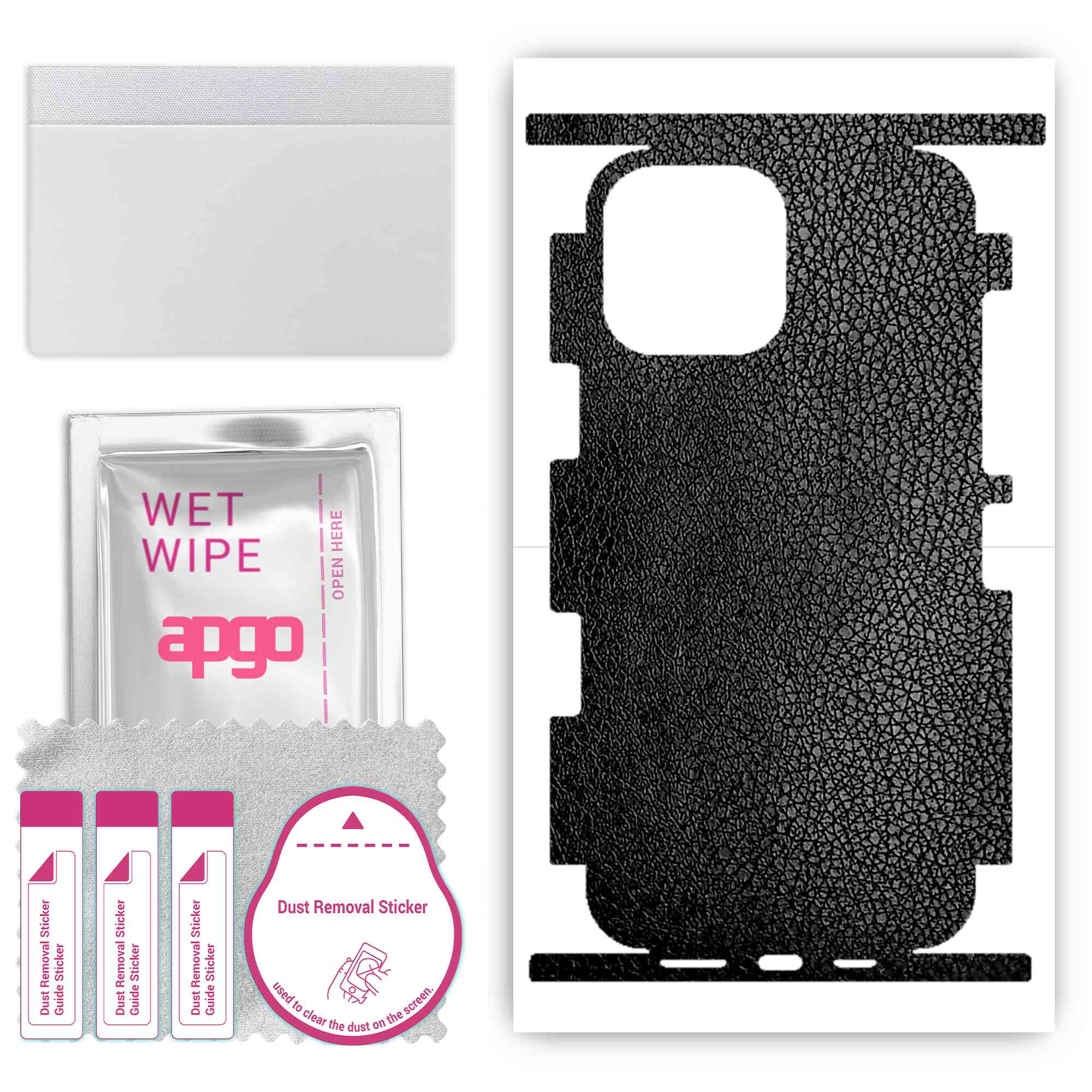 Apgo Protective Skin Sticker for the back+sides compatible with Apple iPhone 13 Pro Max, Full Wrap Film, Foil, Vinyl - Pattern Black Leather
Apgo Protective Skin Sticker for the back+sides compatible with Apple iPhone 13 Pro Max, Full Wrap Film, Foil, Vinyl - Pattern Black Leather