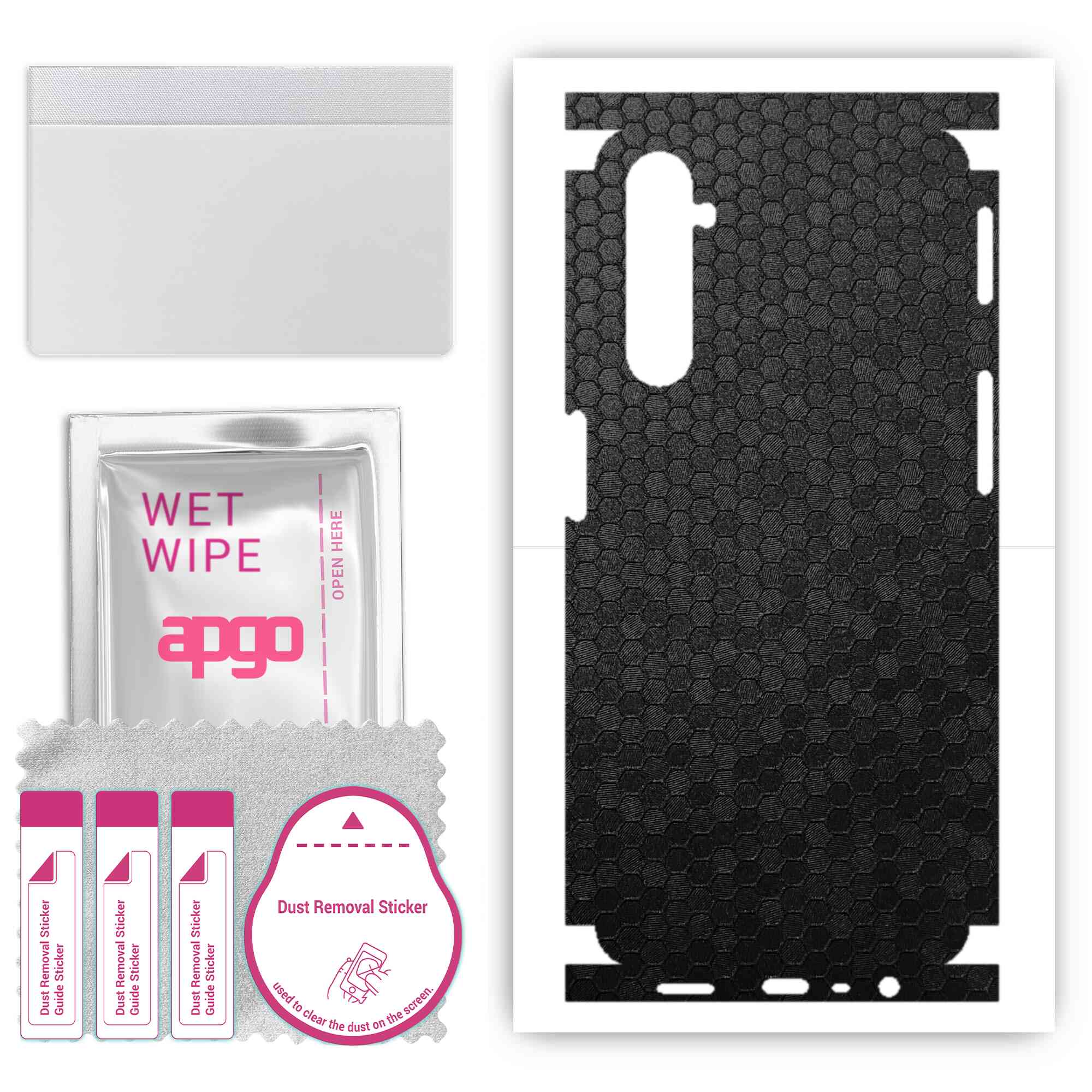 apgo Protective Skin Sticker for the back+sides compatible with Realme 6, Full Wrap Film, Foil, Vinyl - Pattern Black Honeycomb
apgo Protective Skin Sticker for the back+sides compatible with Realme 6, Full Wrap Film, Foil, Vinyl - Pattern Black Honeycomb