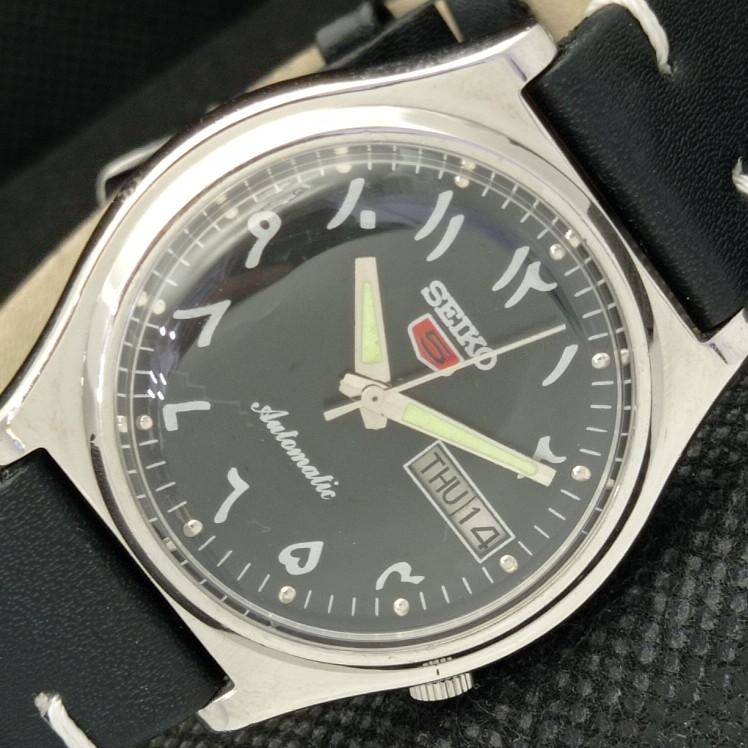 USED VINTAGE SEIKO 5 AUTO 7009A JAPAN MENS D/D ARABIC BLACK WATCH 603-a313781-9 SKU603-a313781
USED VINTAGE SEIKO 5 AUTO 7009A JAPAN MENS D/D ARABIC BLACK WATCH 603-a313781-9 SKU603-a313781
