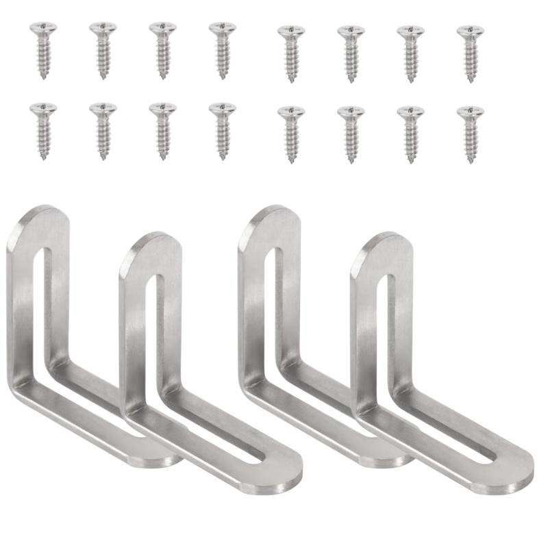4 Sets Furniture Reinforcement Right Angle Connector L Bracket Single Slot Corner Code Silvery Adjustable L Bracket
4 Sets Furniture Reinforcement Right Angle Connector L Bracket Single Slot Corner Code Silvery Adjustable L Bracket