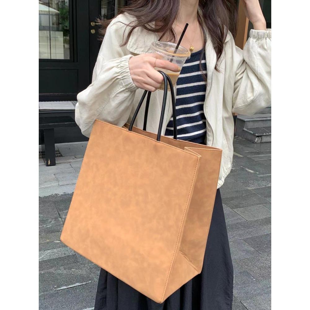 Bags Women s Korean Edition Capacity Portable Women s Bags Frosted Commuter Tote Bags Shopping Bags Casual Versatile Textured Bags Tide коричневий
Bags Women s Korean Edition Capacity Portable Women s Bags Frosted Commuter Tote Bags Shopping Bags Casual Versatile Textured Bags Tide коричневий