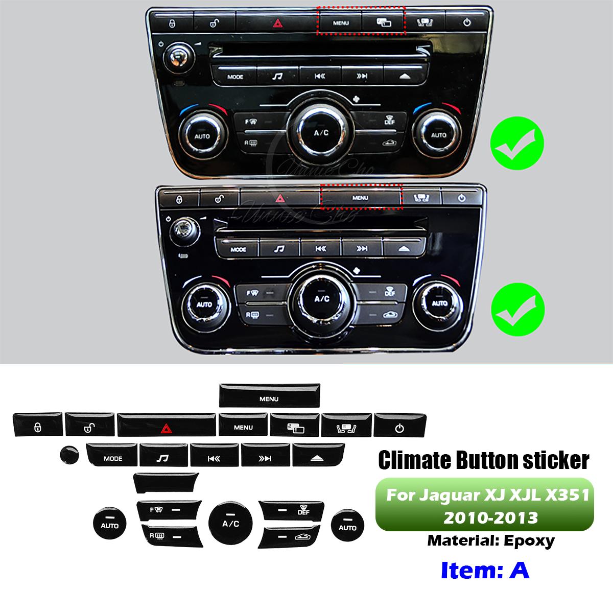 Black Epoxy Button Sticker for Jaguar XF X250 XK XKR XJ XJL Car Interior Refinishing Trim Cover for Dashboard Center Console A for XJ Climate
Black Epoxy Button Sticker for Jaguar XF X250 XK XKR XJ XJL Car Interior Refinishing Trim Cover for Dashboard Center Console A for XJ Climate