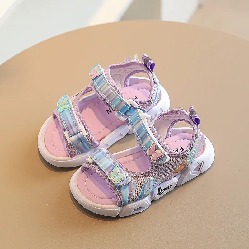 Girls Sandals Summer New Style Butterfly Breathable Mesh Soft Sole PVC Princess Flat Shoes Baby Girl Sport Beach Sandals 25
Girls Sandals Summer New Style Butterfly Breathable Mesh Soft Sole PVC Princess Flat Shoes Baby Girl Sport Beach Sandals 25
