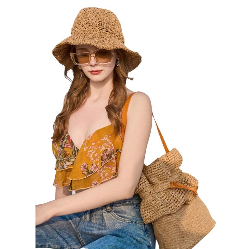 Соломенная шляпа от солнца для пляжа, летняя шляпа от солнца для путешествий на море, шляпа-комбинация, сумка, очки One Size
Соломенная шляпа от солнца для пляжа, летняя шляпа от солнца для путешествий на море, шляпа-комбинация, сумка, очки One Size