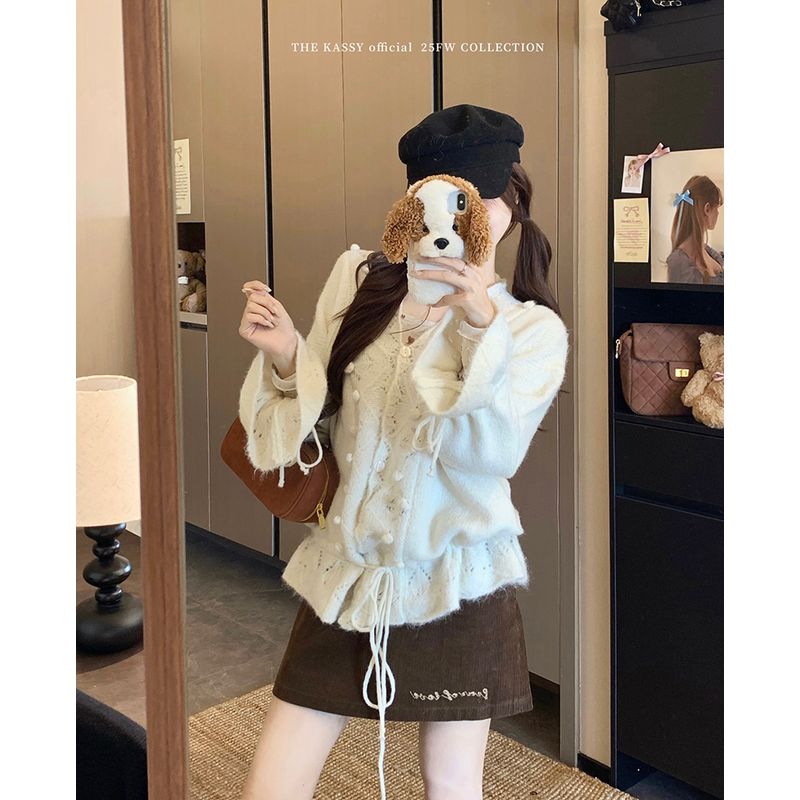 Kumikumi French style Gray Crochet Hollow out Long sleeve Knit sweater Women clothes Autumn Chic All-Match Loose Top Apricot color One size
Kumikumi French style Gray Crochet Hollow out Long sleeve Knit sweater Women clothes Autumn Chic All-Match Loose Top Apricot color One size