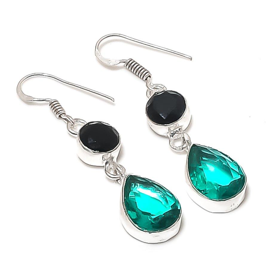 Natural Indicolite Tourmaline, Spinel 925 Sterling Silver Earring 1.89 L0w34
Natural Indicolite Tourmaline, Spinel 925 Sterling Silver Earring 1.89 L0w34