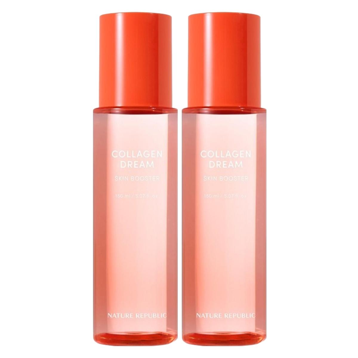 Nature Republic Collagen Dream Skin Booster Elasticity & Hydrating Toner Duo Pack 150ml x 2
Nature Republic Collagen Dream Skin Booster Elasticity & Hydrating Toner Duo Pack 150ml x 2