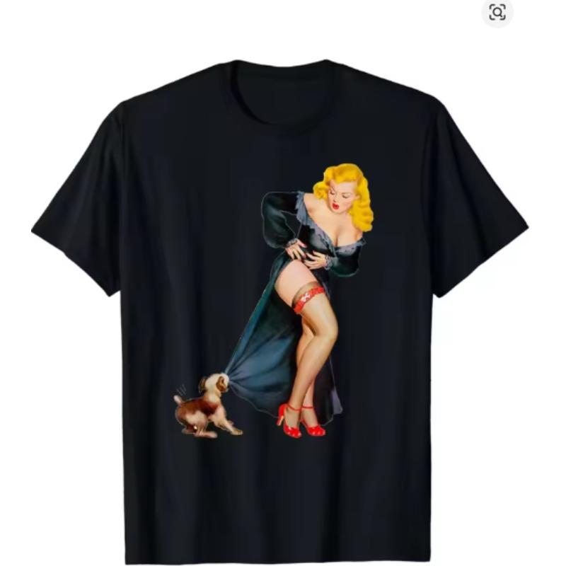 Sexy Blonde Lingerie Cute Dog Vintage Tshirt Creative Pattern Versatile Shortsleeved Shirt Oversized T Shirt Shirts for Women S
Sexy Blonde Lingerie Cute Dog Vintage Tshirt Creative Pattern Versatile Shortsleeved Shirt Oversized T Shirt Shirts for Women S