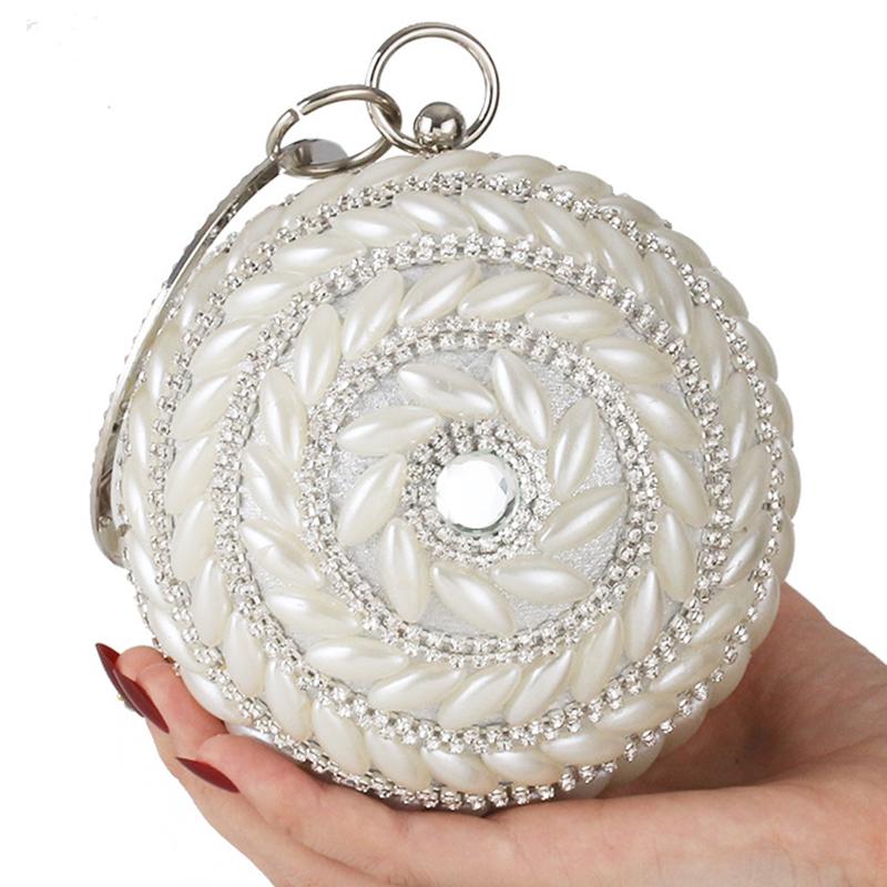 Round Ball Shape Big Pearl Women Wedding Clutch Luxury Diamond Lady Silver Evening Clutches Shoulder Purse Crossboday Handbags 13cmX13cmX13cm
Round Ball Shape Big Pearl Women Wedding Clutch Luxury Diamond Lady Silver Evening Clutches Shoulder Purse Crossboday Handbags 13cmX13cmX13cm