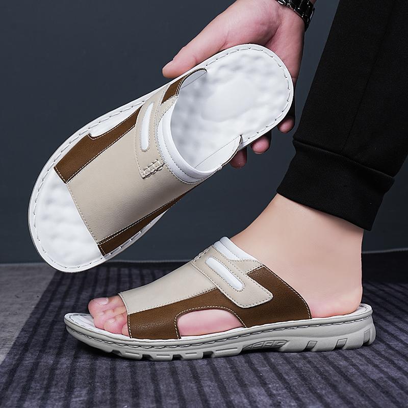 Men Black Leather Slippers Flats Summer Brown Sandals Outdoor White Wide Head Beach Shoes for Father Over Sized 46 47 48 EU:38 білий
Men Black Leather Slippers Flats Summer Brown Sandals Outdoor White Wide Head Beach Shoes for Father Over Sized 46 47 48 EU:38 білий