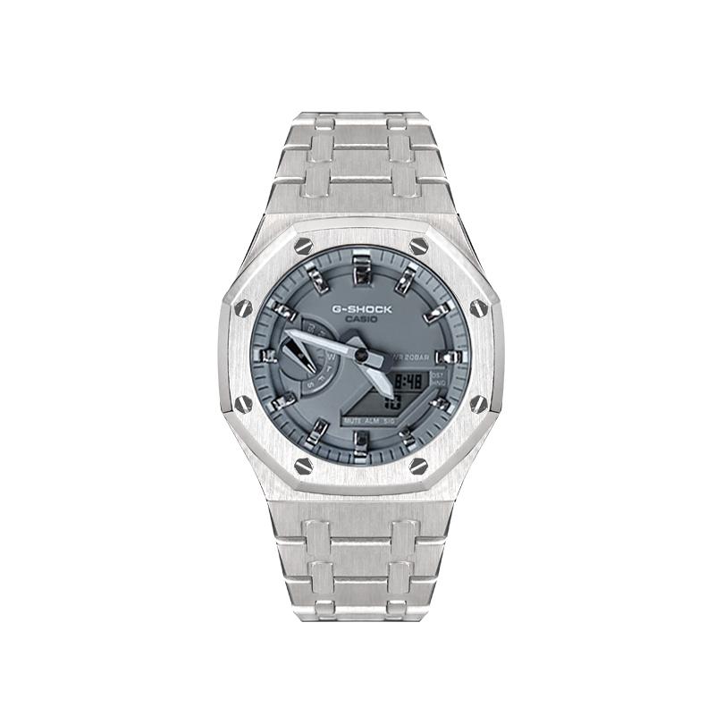 CASIO Unisex Liquid Crystal,Analog Dual Display Series 48.5mm Gray Watch GA-2110ET-8A(Watch8--) Shadow Forged Silver
CASIO Unisex Liquid Crystal,Analog Dual Display Series 48.5mm Gray Watch GA-2110ET-8A(Watch8--) Shadow Forged Silver