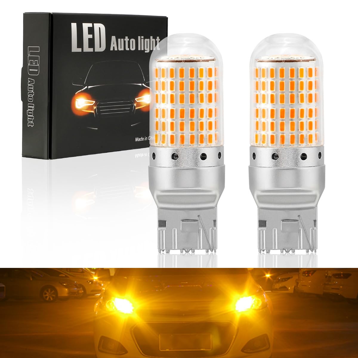 Futwod T20 LED Одинарный указатель поворота Суперкар Поворот 7440 W21W Поворот 2 Автомобильный LED Гипервспышка Подсветка поворота 144 Рассеянная лампа, Яркий, Янтарный, Оранжевый, Сигнал,
Futwod T20 LED Одинарный указатель поворота Суперкар Поворот 7440 W21W Поворот 2 Автомобильный LED Гипервспышка Подсветка поворота 144 Рассеянная лампа, Яркий, Янтарный, Оранжевый, Сигнал,
