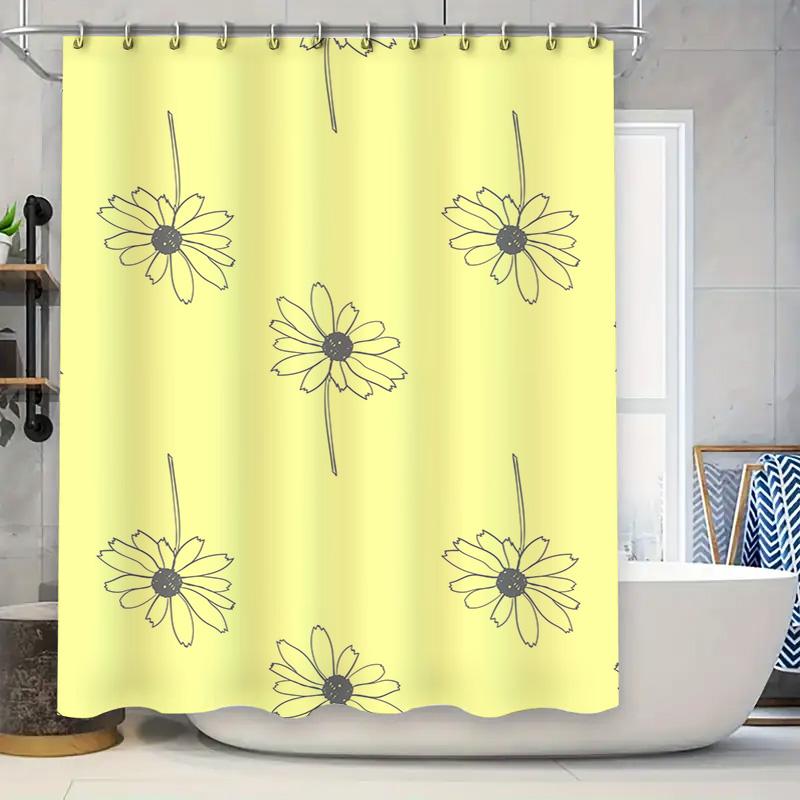 Delightful Floral Shower Curtain 180 X 240Cm Yellow Daisy Print Waterproof Bath Decoration For Home Decor In Bathroom Accessorie W60H190(CM)-1 Pcs
Delightful Floral Shower Curtain 180 X 240Cm Yellow Daisy Print Waterproof Bath Decoration For Home Decor In Bathroom Accessorie W60H190(CM)-1 Pcs