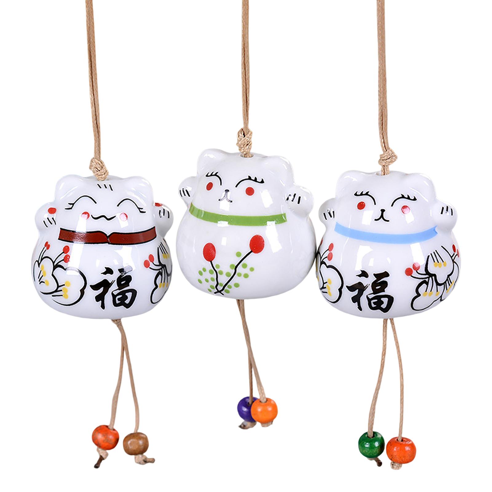 Lovely Cat Ceramic Wind Chimes Cozy Atmosphere Cat Shaped Pendant for Christmas Birthday Gifts
Lovely Cat Ceramic Wind Chimes Cozy Atmosphere Cat Shaped Pendant for Christmas Birthday Gifts