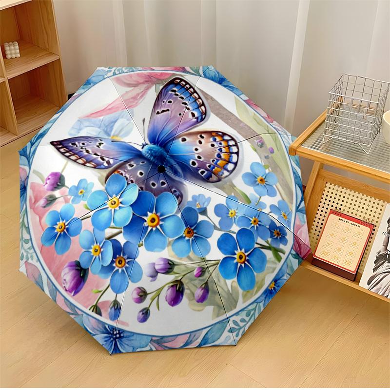 Vibrant Blue Butterfly in Decorative Frame Printed umbrella windproof folding umbrella portable sun and rain umbrella suitable for gifting
Vibrant Blue Butterfly in Decorative Frame Printed umbrella windproof folding umbrella portable sun and rain umbrella suitable for gifting