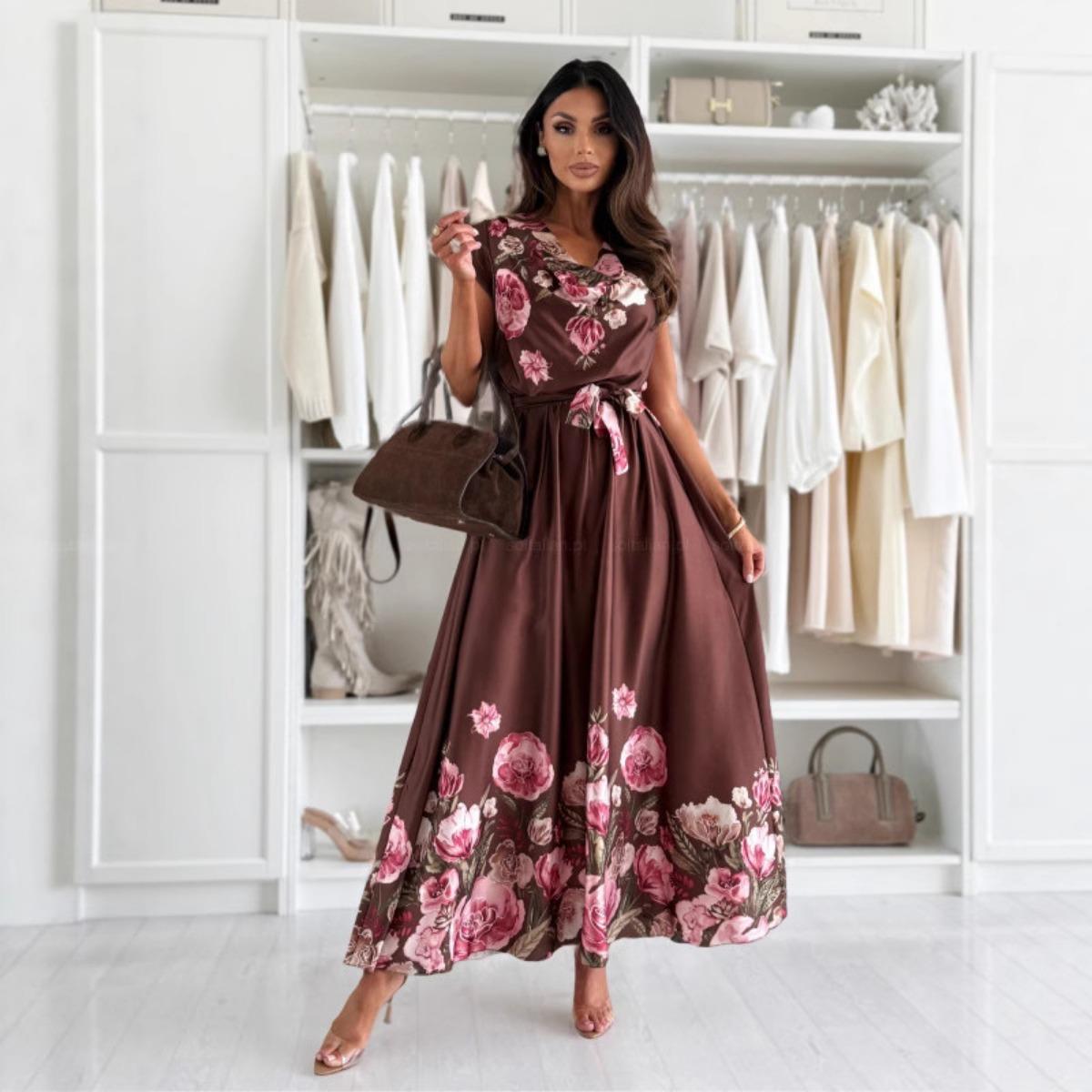 Summer Women s Long Waist Cinched Tie Dress, Fashion Position Printed Dress, Europe America Style Cross-border Women Dress S
Summer Women s Long Waist Cinched Tie Dress, Fashion Position Printed Dress, Europe America Style Cross-border Women Dress S