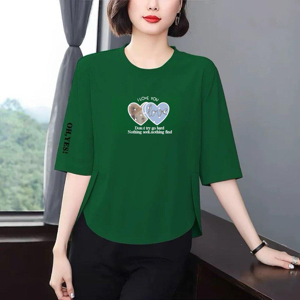 Chic Heart Print 3/4 Sleeve T-Shirt: Slimming, Belly-Covering, Age-Reducing Top for Middle-Aged & Elderly Women L
Chic Heart Print 3/4 Sleeve T-Shirt: Slimming, Belly-Covering, Age-Reducing Top for Middle-Aged & Elderly Women L