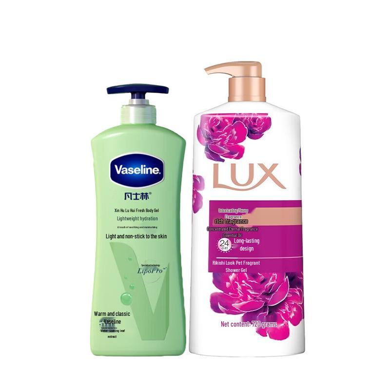 Vaseline Aloe Body Lotion & Peony Shower Gel Set
Vaseline Aloe Body Lotion & Peony Shower Gel Set