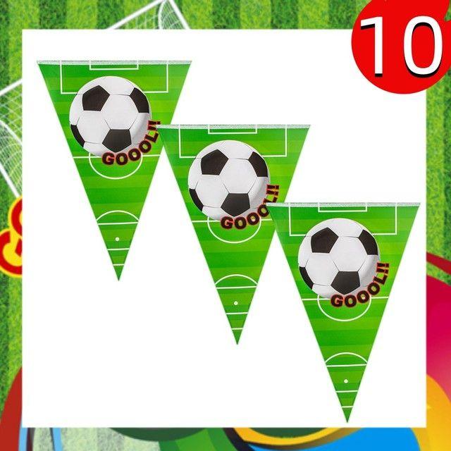 Green Football-themed Birthday Party Tableware Set - Disposable Paper Plates, Cups, Knives, Forks, Spoons and Straws 1 set of pennants
Green Football-themed Birthday Party Tableware Set - Disposable Paper Plates, Cups, Knives, Forks, Spoons and Straws 1 set of pennants