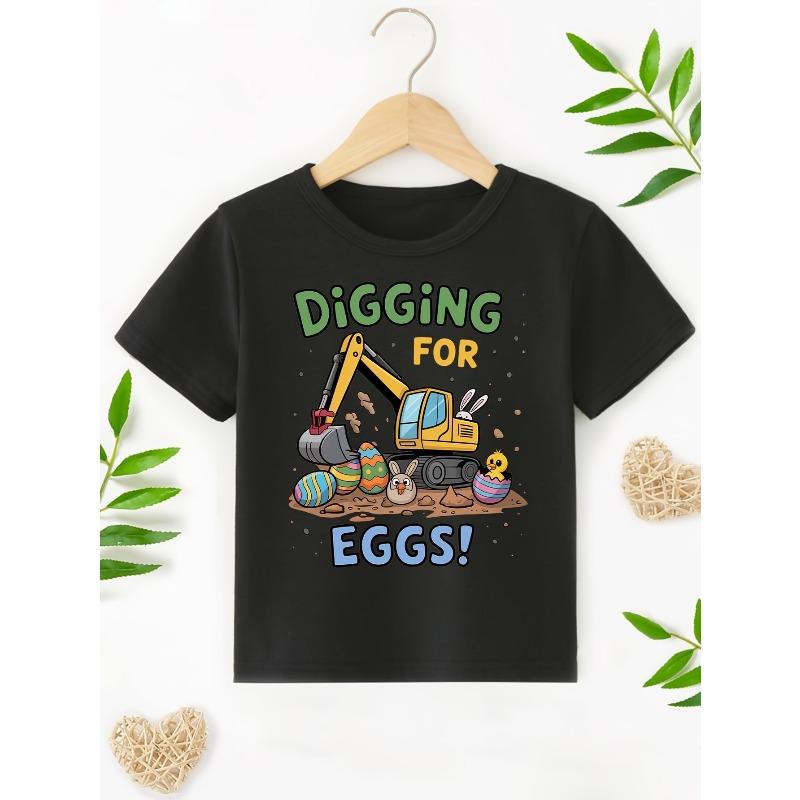 European sizes Easter WML Boys Digging for Eggs Fashion Egg Digger Print Casual Spring/Summer Short Sleeve T-Shirt 98cm чёрный
European sizes Easter WML Boys Digging for Eggs Fashion Egg Digger Print Casual Spring/Summer Short Sleeve T-Shirt 98cm чёрный