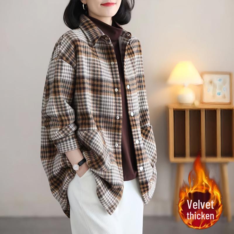 Women s Fleece-Lined Colorblock Plaid Shirt Jacket with Turn-Down Collar 2XL (145-165 lbs)
Women s Fleece-Lined Colorblock Plaid Shirt Jacket with Turn-Down Collar 2XL (145-165 lbs)