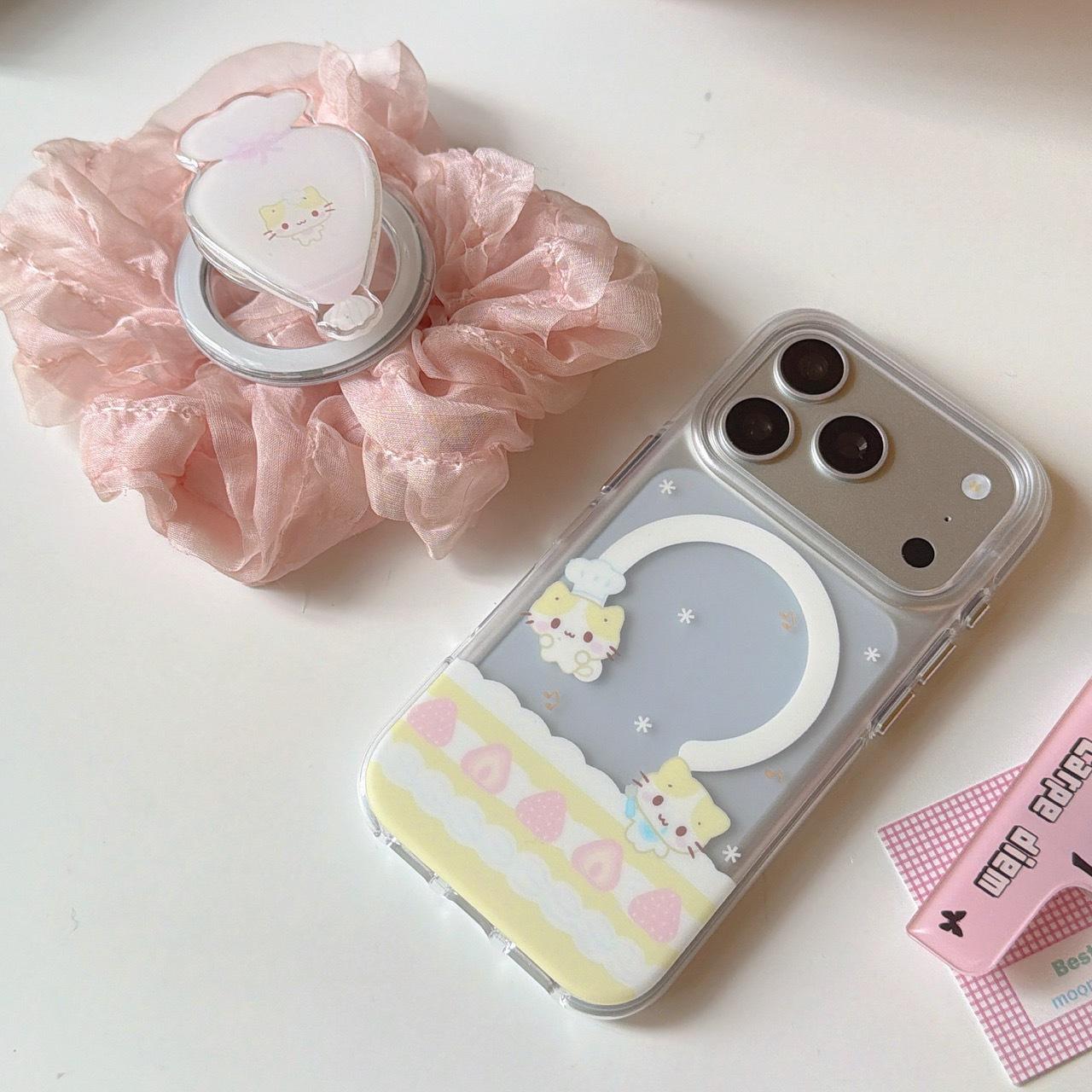 Compatible with iPhone 14/15/16/17 Pro Max: Marshmallow Cat Pastry Chef Phone Case with Stand iPhone 17
Compatible with iPhone 14/15/16/17 Pro Max: Marshmallow Cat Pastry Chef Phone Case with Stand iPhone 17