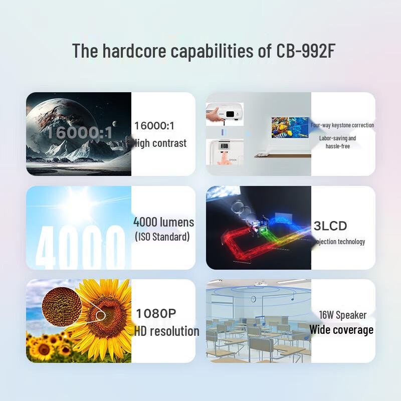 Epson CB-760W Business Laser Ultra-Short Throw Projector (CN version)
Epson CB-760W Business Laser Ultra-Short Throw Projector (CN version)