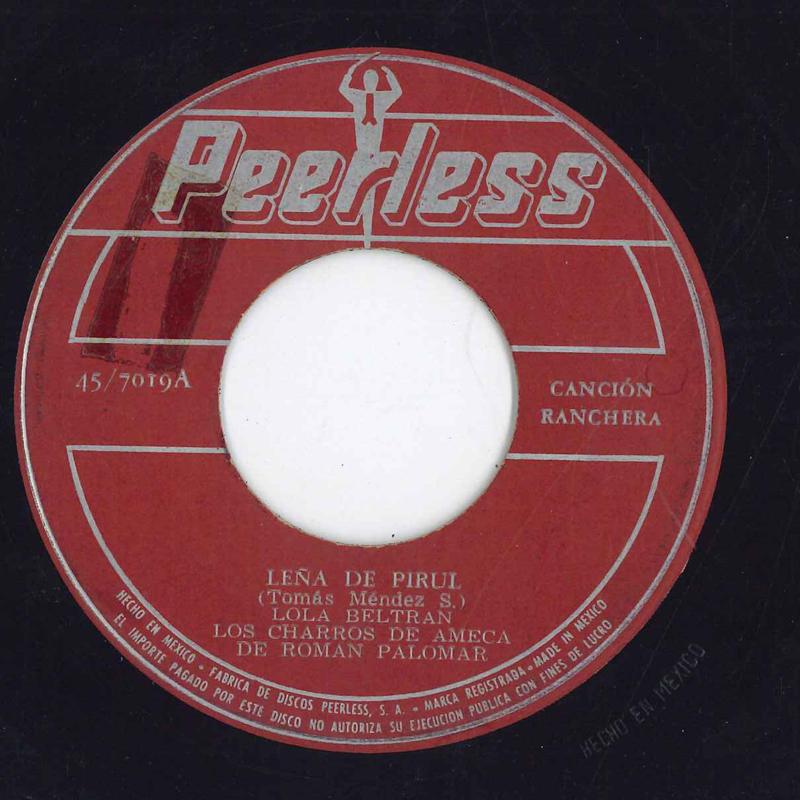 7inch Record LOS CHARROS DE AMECA DE ROMAN PALOM - Lena De Pirul 457019 PEERLESS US Latin Used
7inch Record LOS CHARROS DE AMECA DE ROMAN PALOM - Lena De Pirul 457019 PEERLESS US Latin Used