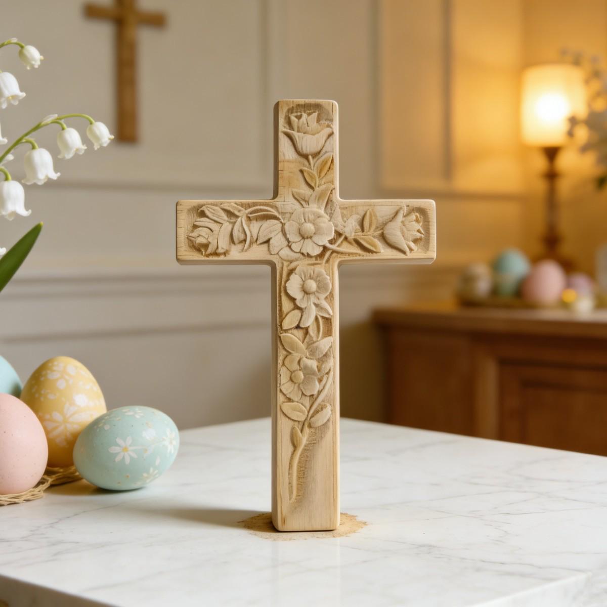 Retro Rose Wooden Cross Handle Ornaments 15x9x2 cm
Retro Rose Wooden Cross Handle Ornaments 15x9x2 cm