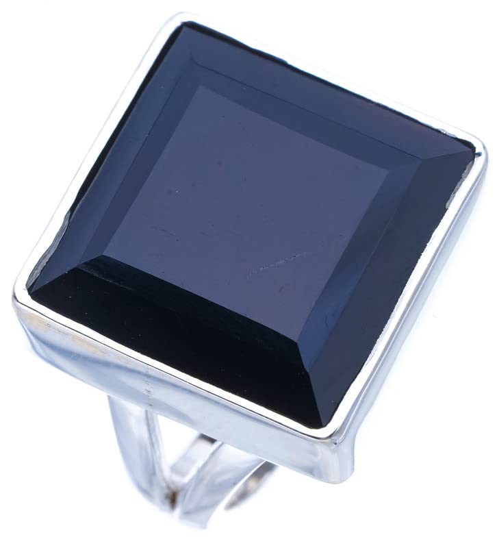 STARGEMS ® Кольцо из серебра 925 пробы с натуральным черным ониксом ручной работы 5 F0520
STARGEMS ® Кольцо из серебра 925 пробы с натуральным черным ониксом ручной работы 5 F0520