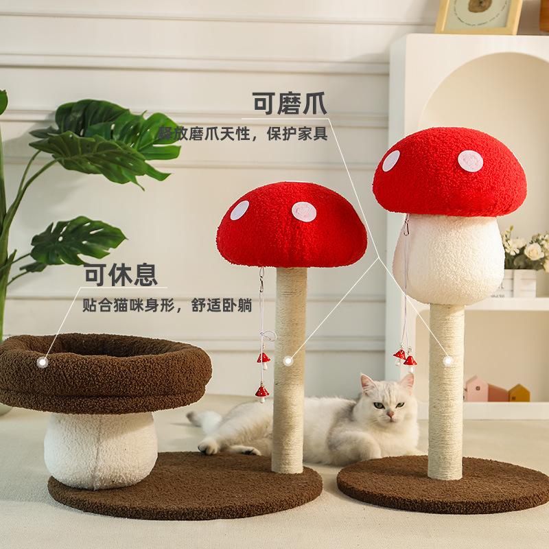 Red Mushroom Climbing Frame Sisal Hemp Grinding Claw Cat Climbing Column Vertical Cat Scratch Board Cat Toy
Red Mushroom Climbing Frame Sisal Hemp Grinding Claw Cat Climbing Column Vertical Cat Scratch Board Cat Toy
