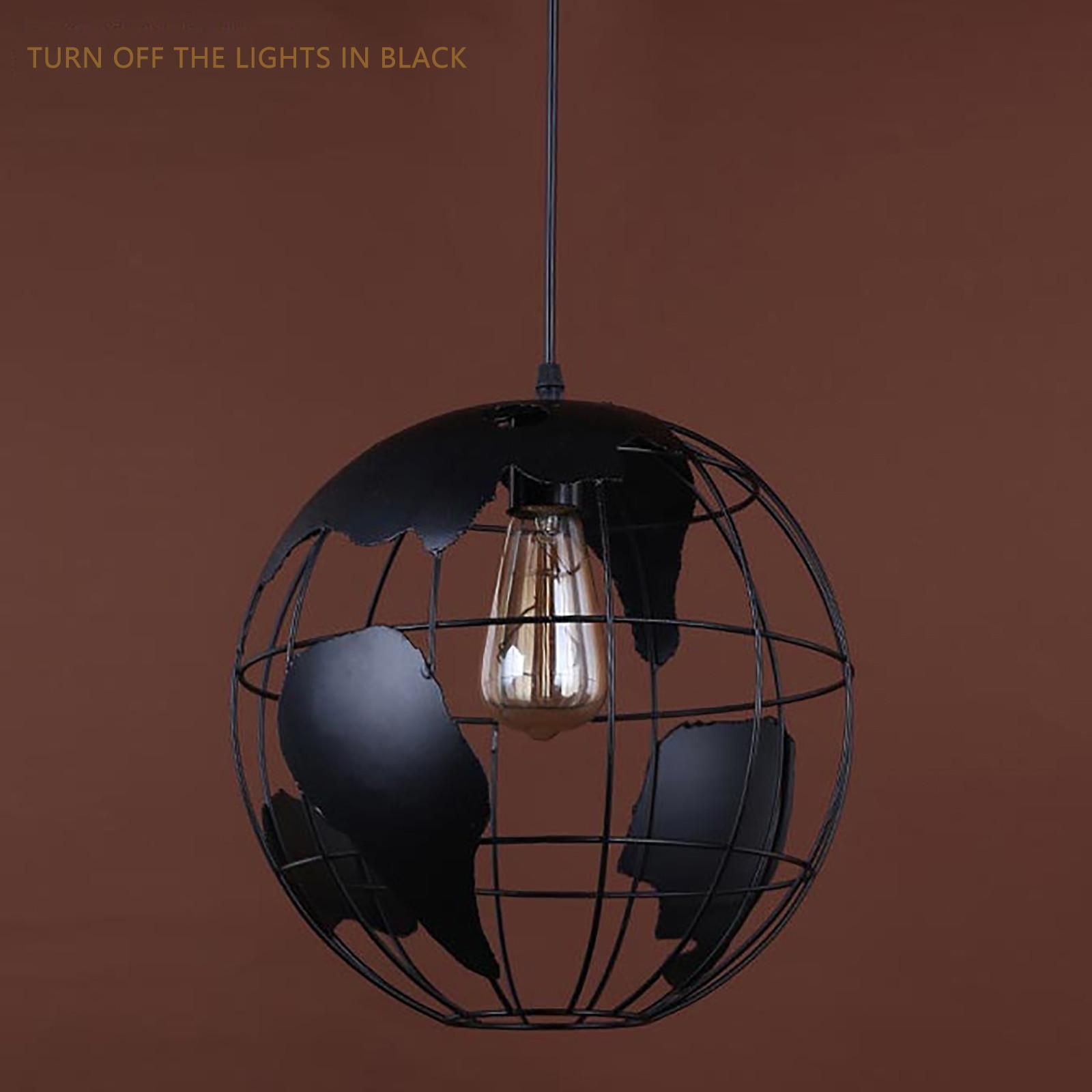 Люстра Globe-Single Head, ретро-потолочная подвеска, металлические подвесные светильники