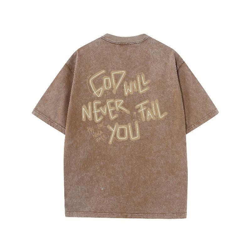 European sizes God Will Never Fall You Vintage Washed High Quality Cotton Patterned T-Shirt Men s T-Shirt Summer Clothing Sleeve Round Neck Tops 5XL дубильна кора
European sizes God Will Never Fall You Vintage Washed High Quality Cotton Patterned T-Shirt Men s T-Shirt Summer Clothing Sleeve Round Neck Tops 5XL дубильна кора