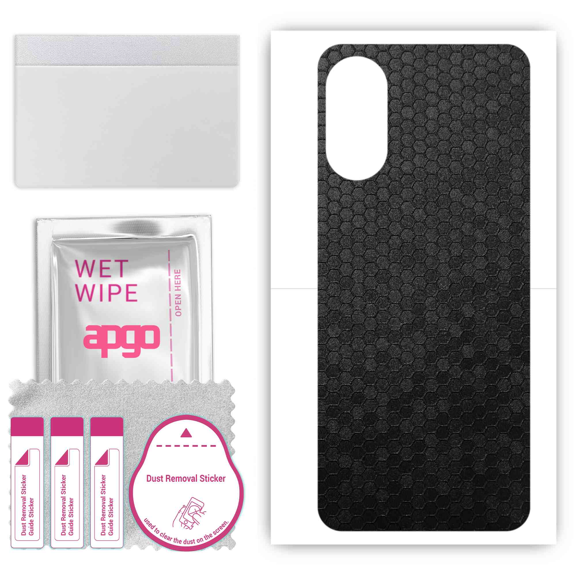 apgo Protective Skin Sticker for the back compatible with Cubot P60, Wrap Film, Foil, Vinyl - Pattern Black Honeycomb
apgo Protective Skin Sticker for the back compatible with Cubot P60, Wrap Film, Foil, Vinyl - Pattern Black Honeycomb