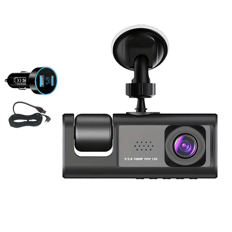 High-definition 1080P dashcam, optional third rear camera, optional 32G memory card, free car charger 2 lens
High-definition 1080P dashcam, optional third rear camera, optional 32G memory card, free car charger 2 lens