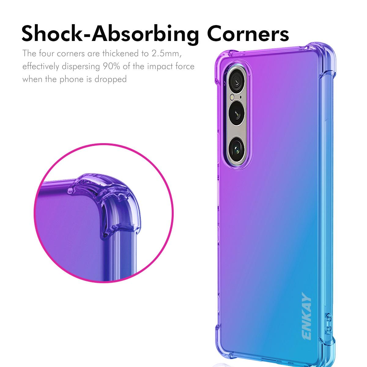 For Sony Xperia 1 VII TPU Case ENKAY Thickened Four Corner Drop-proof Phone Back Cover Blue/Pink
For Sony Xperia 1 VII TPU Case ENKAY Thickened Four Corner Drop-proof Phone Back Cover Blue/Pink
