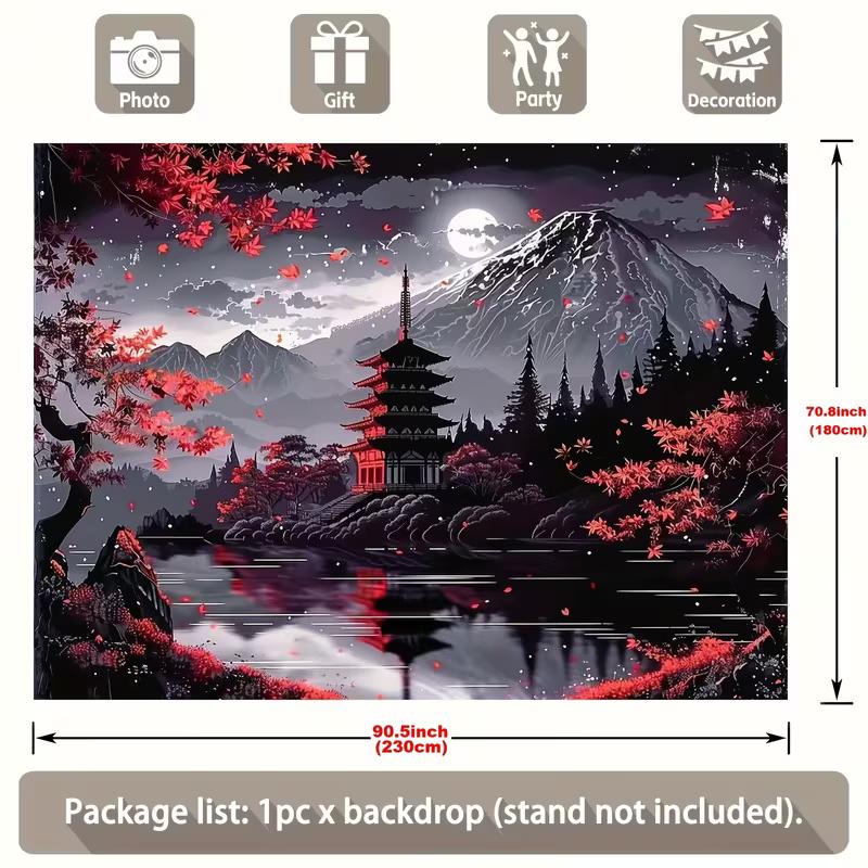 2D Japanese Night Scenery Backdrop, Mount Fuji & Pagoda Tapestry for Home & Studio 47.2x31.5inch/120*80cm
2D Japanese Night Scenery Backdrop, Mount Fuji & Pagoda Tapestry for Home & Studio 47.2x31.5inch/120*80cm
