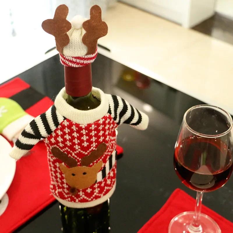 Christmas Wine Bottle Cover Set Santa Claus Snowman Knitted Wool Red Wine Bottle Bags for New Year Xmas Party Dinner Table Decor как
Christmas Wine Bottle Cover Set Santa Claus Snowman Knitted Wool Red Wine Bottle Bags for New Year Xmas Party Dinner Table Decor как