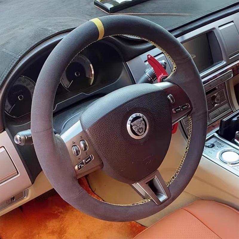 100% Fit For Jaguar XF 2008-2015 XK XKR-S XKR 2006-2011 Auto Parts Hand-stitched Yellow mark suede car steering wheel cover
100% Fit For Jaguar XF 2008-2015 XK XKR-S XKR 2006-2011 Auto Parts Hand-stitched Yellow mark suede car steering wheel cover