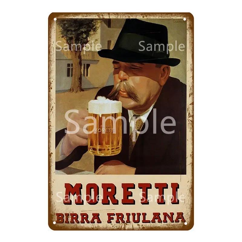 Пиво Moretti пиво метал дитячий вінтажний паб бар клуб чоловік печера олово пластини настінний декор італійський алкогольний напій метал 30x40cm(11.8x15.7inch)
Пиво Moretti пиво метал дитячий вінтажний паб бар клуб чоловік печера олово пластини настінний декор італійський алкогольний напій метал 30x40cm(11.8x15.7inch)