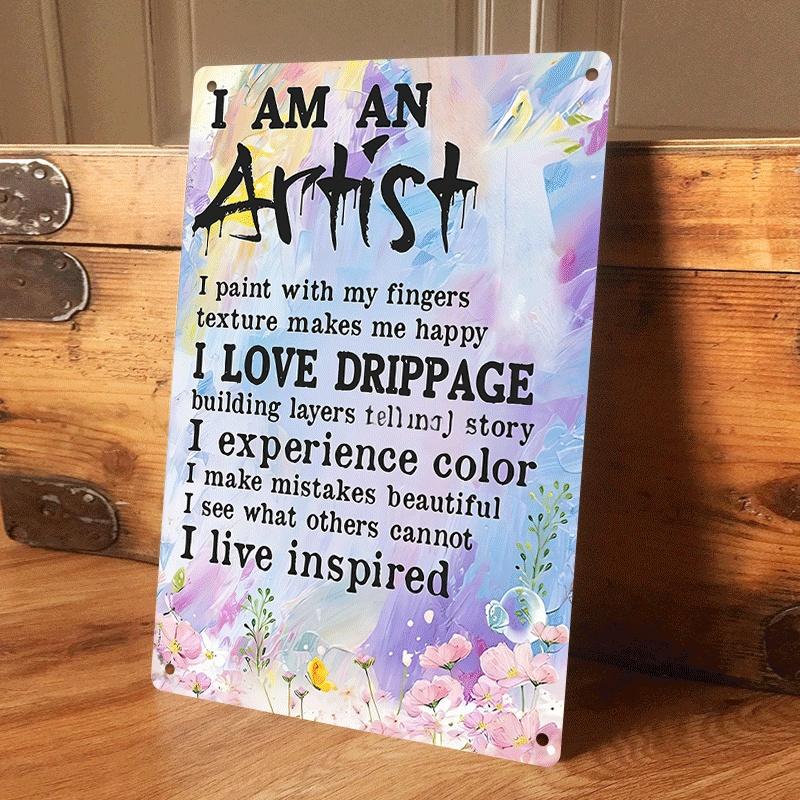 1 piece. Artist-themed tinplate wall hanging, creative drip design, inspirational quote canvas decorative painting, suitable for (as the picture,20x30cm)
1 piece. Artist-themed tinplate wall hanging, creative drip design, inspirational quote canvas decorative painting, suitable for (as the picture,20x30cm)