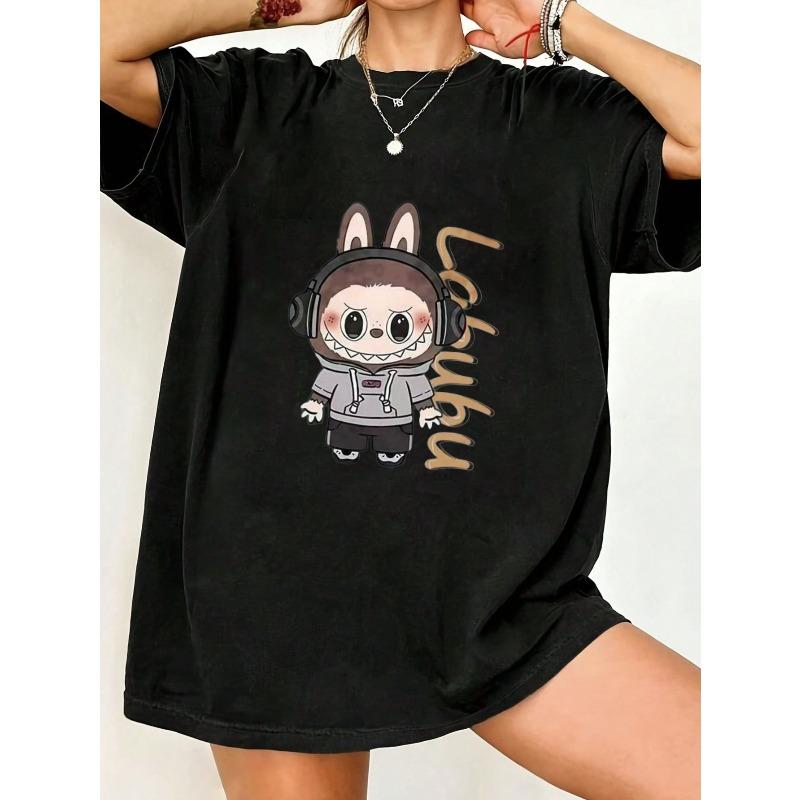 Oversized T Shirt Black Cartoon Rabbit With Headphones And Lolubu Text Print Casual Streetwear For Women XXXXL чёрный
Oversized T Shirt Black Cartoon Rabbit With Headphones And Lolubu Text Print Casual Streetwear For Women XXXXL чёрный