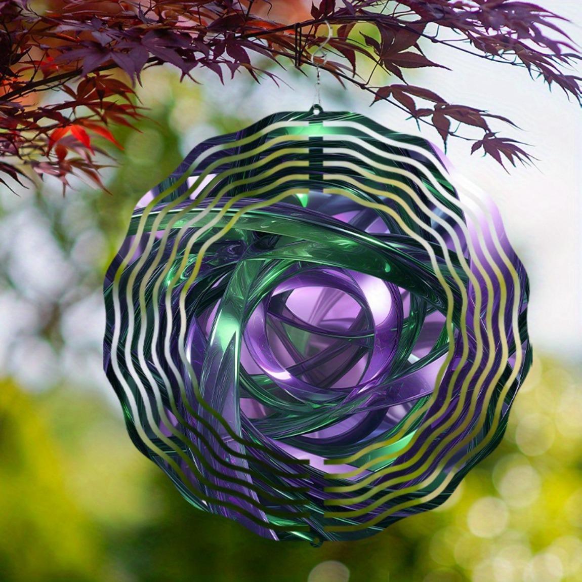 10 Inch Purple and Green Metal Wind Spinner for Outdoor Garden Balcony Decor 360 Degree Rotating Hanging Ornament Unique Seasonal Gift 01A
10 Inch Purple and Green Metal Wind Spinner for Outdoor Garden Balcony Decor 360 Degree Rotating Hanging Ornament Unique Seasonal Gift 01A