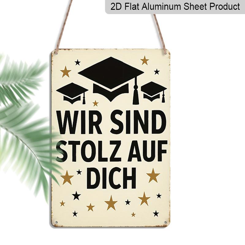 2D Flat 8x12 Inch Rustic Aluminium Metal Tin Sign - 2026 Graduation Wall Art with German Quote Wir Sind Stolz Auf Dich (We Are Proud of You 20*30cm
2D Flat 8x12 Inch Rustic Aluminium Metal Tin Sign - 2026 Graduation Wall Art with German Quote Wir Sind Stolz Auf Dich (We Are Proud of You 20*30cm