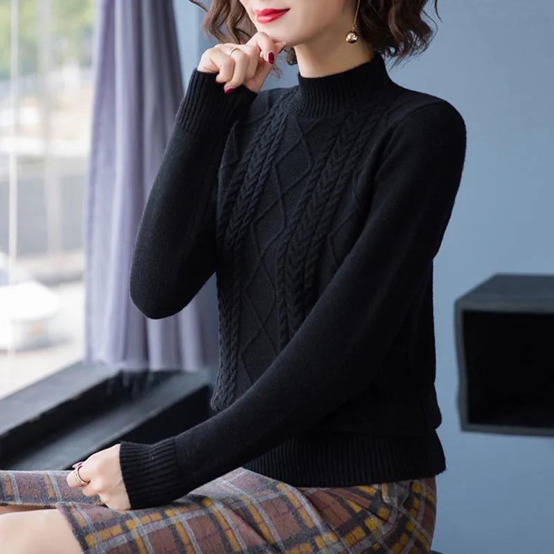 Женские весенне-осенние повседневные свитера с длинными рукавами, однотонные универсальные тонкие трикотажные топы большого размера S чёрный
Женские весенне-осенние повседневные свитера с длинными рукавами, однотонные универсальные тонкие трикотажные топы большого размера S чёрный