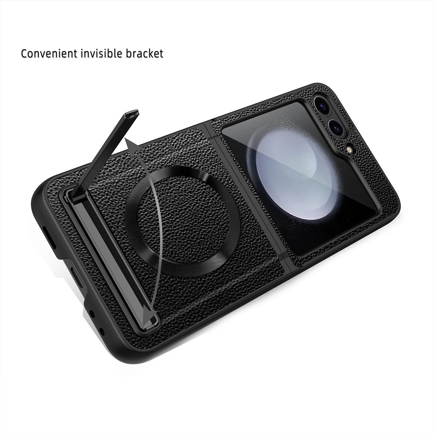 For Samsung Galaxy Z Flip5 5G Kickstand Case Hard PC Phone Cover Compatible with MagSafe Black
For Samsung Galaxy Z Flip5 5G Kickstand Case Hard PC Phone Cover Compatible with MagSafe Black