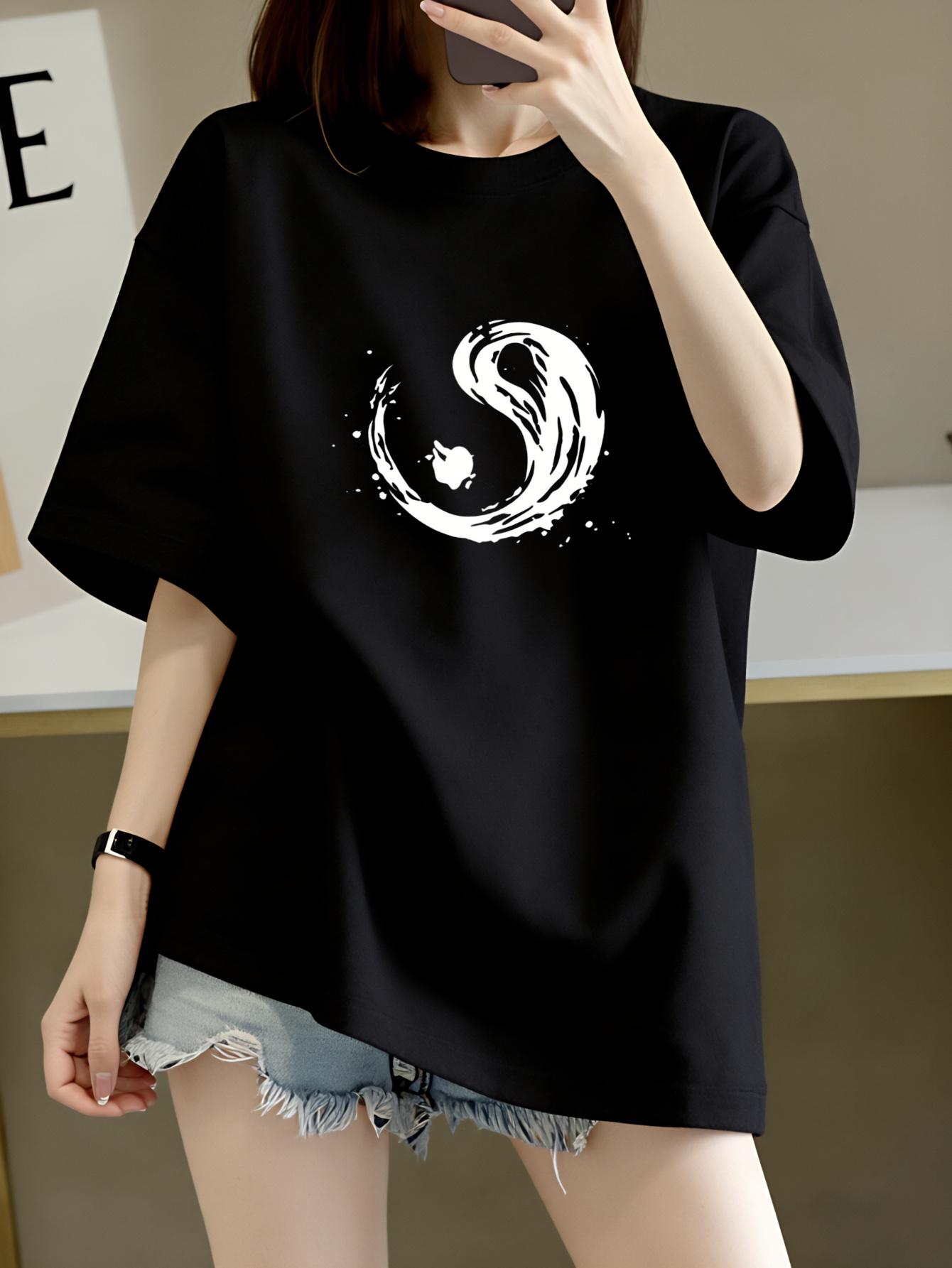 1pc Dragon Swirl Pattern 100% Women S Short-Sleeve T-Shirt, Unisex, Available in Five Colors: Black, White, Red, Light Gray, And Dark Gray. Casual And 5XL різнокольоровий
1pc Dragon Swirl Pattern 100% Women S Short-Sleeve T-Shirt, Unisex, Available in Five Colors: Black, White, Red, Light Gray, And Dark Gray. Casual And 5XL різнокольоровий